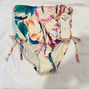 CALIA by Carrie Underwood Cream and Multicolor Bikini Bottom